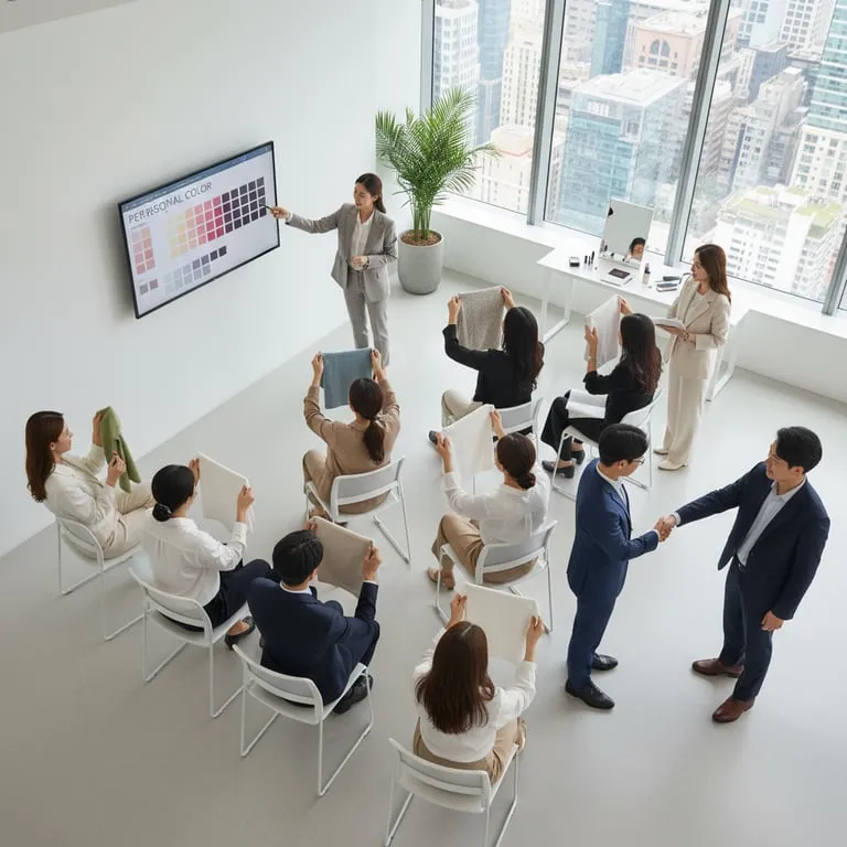 퍼스널 컬러 진단 기업 강의, 직원들의 이미지 메이킹과 비즈니스 매너를 동시에 잡는 이색 교육