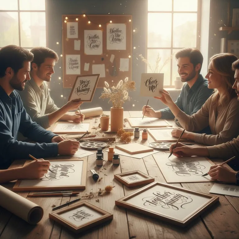 캘리그라피 액자 만들기 힐링 프로그램, 감성 문구로 동료 응원하고 엽서 써주기 이벤트 기획